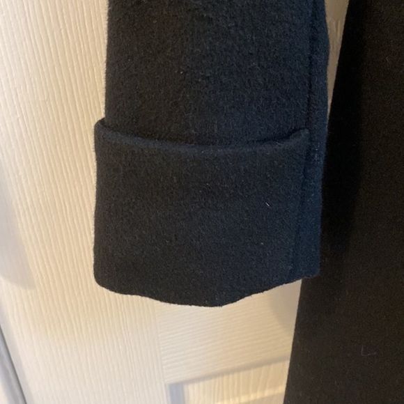 Lauren Ralph Lauren Womens Faux Fur Trim Wool Blend Walker Coat, Black, Sz 8P - Picture 8 of 8